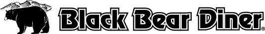 Logo of Black Bear Diner featuring an outlined bear graphic followed by the text "Black Bear Diner" in bold, stylized font on a black background.